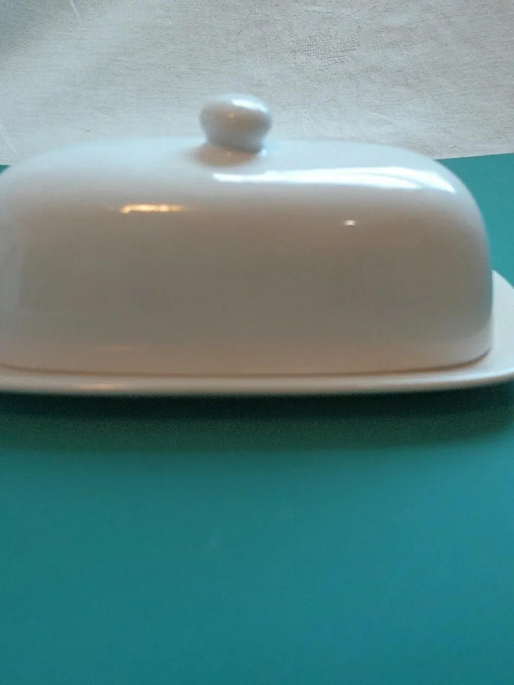 Corning Ware Tableware Casual China Vintage French White Butter Dish With Lid